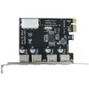 Tarjeta de Expansión PCI-E a USB3.0 4 puertos Computadora de Escritorio Multi-interfaz Divisor de Alta Velocidad Extensor de Uno a Cuatro