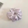 Scrunchie Doce de Xadrez Bolha Estilo Coreano com Borda Ondulada, Fresco e Versátil, Prendedor de Cabelo Feminino, Acessório de Cabelo Elástico