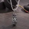 Colgante de plata tailandesa con seis palabras, mantra, caja gawu, colgante de plata esterlina, dije, amuleto, mortero
