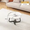 Mesa de centro geométrica criativa de escritório Amazon cuidadosamente selecionada, pequena mesa de café redonda decorativa para sala de estar, prática, de ferro e madeira