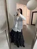 Jaqueta Colete Jeans Bordado Floral Gola V GAGD para Mulheres, 26 Outono Novo Versátil Camada Casual