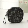 Bolsa de Maquiagem Pequena Estilo Chanel, Bolsa de Armazenamento de Maquiagem Exquisita e Luxuosa, Armazenamento de Artigos de Higiene Pessoal para Viagem, Bolsa de Maquiagem Portátil