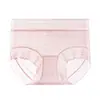 Pantis de malla de encaje para mujer, verano sexy deseo puro, entrepierna de seda de morera, cintura media, alta elasticidad, calzoncillos de seda helada jacquard