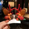 Pasador de Navidad diadema festiva pasador de asta de ciervo accesorios para el cabello de mujer para disfraz de Navidad