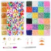 Venta caliente transfronteriza juego de cuentas de arcilla polimérica de 24 compartimentos de colores set de material para accesorios de joyería de pulsera collar pendientes DIY punto de venta