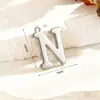 Pingentes de Letra Espelhados em Aço Inoxidável A-Z em Estoque, Cor Dourada 18K, Acessórios de 26 Letras Pingentes para Joias DIY