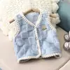 Chaleco de forro polar para bebé primavera y otoño chaleco cálido para bebé niños y niñas chaleco de otoño e invierno cárdigan de capa base para niños