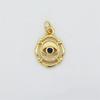 Colgante pequeño de ojo de diablo con diamantes incrustados en oro de 18 quilates que preserva el color, colgante, pulsera, pendientes, collar, accesorios.