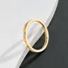 Anel de dedo indicador extremamente fino com diamante quebrado anel fino moda anel articulado de aço titânio anel de cauda do mindinho não desbota vendas diretas de fábrica