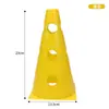 Cono Cuadrado de Fondo con Agujeros de 23 cm Cono de 9 Pulgadas con Agujeros Equipo de Entrenamiento de Fútbol Cono Marcador de Obstáculos