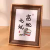 Marco de Fotos Estilo Chino Soporte para Exhibición de Caligrafía 68 pulgadas 10 pulgadas DIY Tamaño Personalizable A4 Horizontal de Madera Montado en Pared Marco de Fotos Hecho a Mano