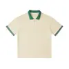 Nueva Camiseta de Verano 240g Estilo Retro Japonés Lel de Manga Corta Marca de Moda Masculina Live Holgada Casual Polo con Media Cremallera