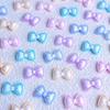 Nueva joyería de uñas con lazo de pegamento en crema, popular en línea, serie macaron, joyería de uñas con lazo, venta al por mayor