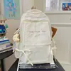 Mochila Estilo Coreano para Mulheres 2026 Verão Novo Modelo Simples e Doce Grande Capacidade Mochila para Computador Mochila da Moda para Alunos do Ensino Fundamental II e Médio