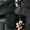 Bolso Tejido Hecho a Mano de Gran Capacidad Estilo Japonés Nuevo de Verano para Mujer, Bolso de Hombro Tote, Bolso Tote para Viajar Estilo Cesta
