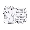 Broche de Personaje de Dibujos Animados Creativo Español Broche de Animal Gato Lindo Transfronterizo Europeo y Americano Insignia de Accesorios Metálicos Venta al por Mayor