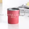 Taza que cambia de color sensible a la temperatura con asa, taza de acero inoxidable 304, taza de café, taza de agua para acampar al aire libre, logo personalizado impreso a color