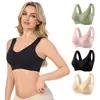 Ropa Interior de Comercio Exterior con Copas Completamente Fijas para Mujer, Sujetador Deportivo Sin Costuras y Sin Aros, Delgado, Cruzado, Envoltorio Deportivo para el Pecho sin Sujetador