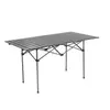 Mesa plegable para exteriores, mesa ajustable portátil para camping, mesa para puesto de picnic, mesa ligera tipo rollo de huevo para montar en autocaravana