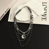 Dulce genial y2g chica hot cuentas redondas costura Cristal borla collar femenino diosa colgante sentido del diseño cadena clavícula cadena suéter