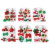 25 Nuevos Clips para el Cabello y Gomas para el Cabello de Navidad Set Accesorios para el Cabello Disfraz Navideño Bebé Lindos Dibujos Animados Pasadores Adornos para la Cabeza de Fiesta