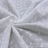 Tecido de Algodão Bordado Branco Vazado com Bordado de Margaridas Frescas para Roupas Femininas e Infantis de Primavera e Verão, Camisas e Vestidos