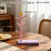 Suporte de armazenamento para copos de macaron, porta-copos em formato de árvore, suporte para xícaras de café e chá de mesa, suporte criativo para pendurar copos