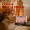 Cristal Natural Goteo de Pegamento Amor Cartucho de Incienso Caja Piedra Original Cristal Desmagnetizador Cuenco Quemador de Incienso de Interior Base para Cartucho de Incienso Hogar