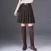 Falda plisada de cintura alta que cubre la cadera, nueva colección otoño/invierno 2026 para mujer, mezcla de lana, la falda corta de moda y versátil de este año