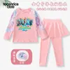 Bañador Infantil Bunny Judy Nick para Niñas de Dos Piezas Manga Larga Pantalón Largo Protección Solar Secado Rápido Conjunto de Bañador para Niñas