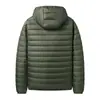 Chaqueta de Algodón con Capucha Gruesa de Invierno Nueva para Hombre, para Jóvenes y Adultos de Mediana Edad, Relleno de Plumón y Algodón, Tallas Grandes, Color Sólido, Ropa Exterior Casual