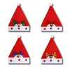 2026 Gorro de Navidad con Borde de Copo de Nieve Transfronterizo Disfraz de Fiesta Navideña Accesorio para Foto Gorro de Navidad con Cabeza de Reno de Dibujos Animados