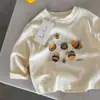 Camiseta de manga larga de algodón puro unisex, nueva colección primavera/otoño 2026, camiseta de bebé elegante, diseño de dibujos animados para niños mayores