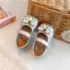 Zapatos de Princesa de Lunares para Niña Zapatos Individuales Flor  2026 Primavera y Otoño Nuevos Zapatos de Cuero Estilo Coreano para Niños Modernos Zapatos de Cuero Mary Jane