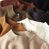 Suéter para hombre otoño e invierno Nuevo forrado de polar engrosado cuello medio medio cuello alto para hombre de alta calidad popular personalizado camiseta interior moda