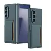 Funda para Teléfono Móvil Samsung Zfold7 Ultra Fina Estilo de Negocios Plegable Soporte para Tarjetas Tarjeta Anticaída para Teléfono Móvil Funda Protectora Transfronteriza
