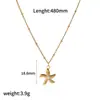 Colar de estrela-do-mar em aço titânio europeu e americano design de moda feminino aço inoxidável de luxo leve de alto nível transfronteiriço não desbota