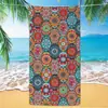Toalla de playa de microfibra con mandala, bestseller transfronterizo de Amazon, toalla impresa digitalmente, toalla de baño para la playa, toalla de secado rápido