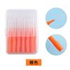 Nuevo estilo gorra cepillo cilíndrico para máscara de pestañas portátil caja de 20 piezas cepillo interdental pequeño cepillo para cejas herramienta de cepillo interdental