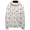 Nova Moda Europeia Tendência Primavera 2025 Jaqueta com Capuz Estampada Bonita Masculina Jaqueta Masculina