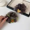 Goma para el pelo de estilo coreano, ambiente relajado, corazón degradado, flor, alta elasticidad, para coleta, accesorio para el pelo