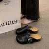 Sapatos Birkenstock de Sola Grossa para Mulheres Atacado Novos Tamancos Retrô Estilo Francês Mules Casuais Planos Preguiçosos