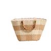 Elegante bolso cuadrado con tejido de paja. Nuevo estilo. Bolso de imitación flameado con tejido de paja. Bolso de playa para vacaciones. Bolso de mujer combinable.