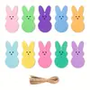 Nuevos Adornos Colgantes de Enano de Madera de Pascua Transfronterizos Colgante de Conejo Huevo Árbol de Primavera Decoraciones para el Hogar