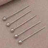 Alfileres en forma de T, alfileres en forma de 9, alfileres de cabeza redonda, chapados en oro de 18K sobre cobre, materiales al por mayor para accesorios de joyería con cuentas hechas a mano DIY