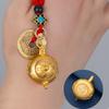 Llavero de olla con mango de zodiaco de cobre de imitación, llave de tetera de los doce zodiacos, colgante de llave, pequeño regalo escénico