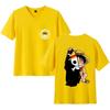 Camiseta de una pieza Luffy Sauron marca de moda nombre de articulación suelta anime moda periférica ropa de manga corta para hombres y mujeres verano