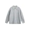 ANSWER ME Camisa polo estilo italiano, um suéter de malha clássico e versátil para homens, perfeito para uso casual e de negócios, em cores lisas, adequado para outono e inverno, modelo M56