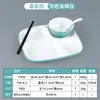 Plato Compartimentado Especial para Cafetería de Fábrica Escolar Comida Rápida, Plato de Cena de Melamina de Dos Colores con Cuatro Compartimentos y Seis Compartimentos, Imitación Porcelana, Plato Compartimentado Comercial