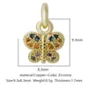 Nueva Tendencia de Moda Colgante de Mariposa con Circonita Microincrustada de Cobre Accesorios de Joyería para Pulsera, Collar, Pendientes, Llavero